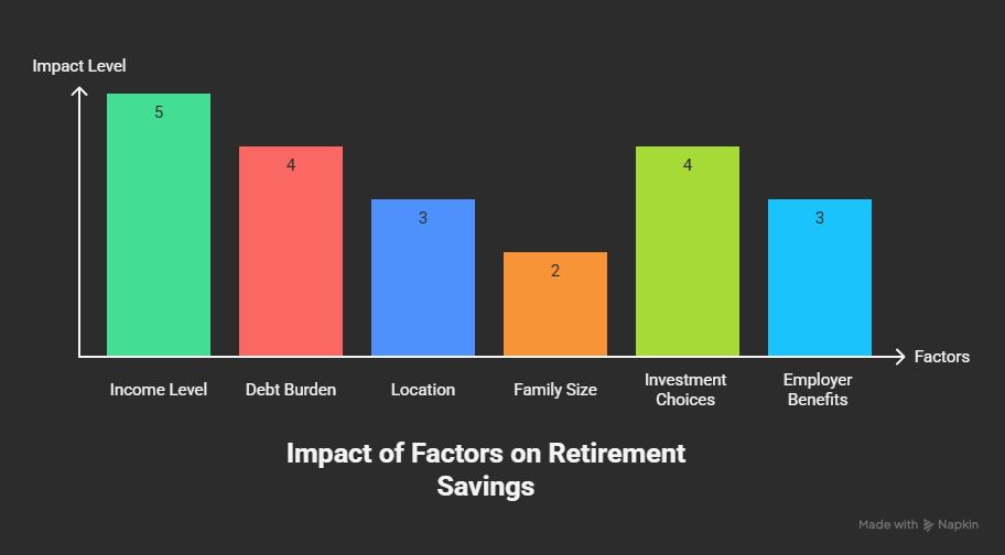 factors affecting Average Retirement Savings by Age