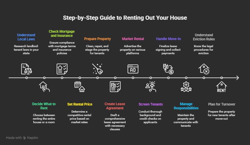 step by step guide to Rent Out Your House 