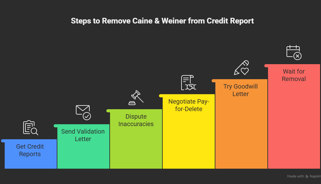 steps to Get Caine & Weiner Off Your Credit Report