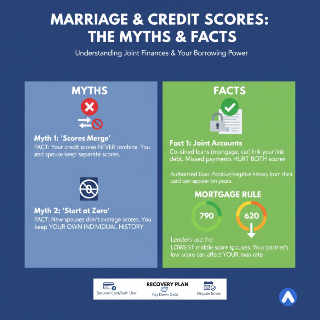 How Is Credit Score Calculated for Married Couples?