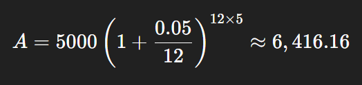 formulae of  Compound Interest