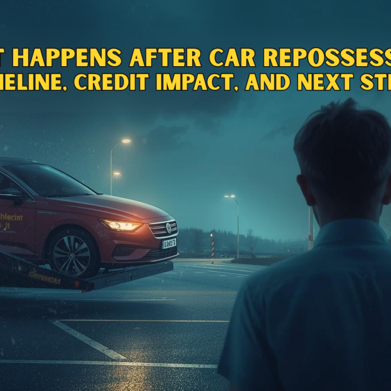 What Happens After Car Repossession? Timeline, Credit Impact, and Next Steps