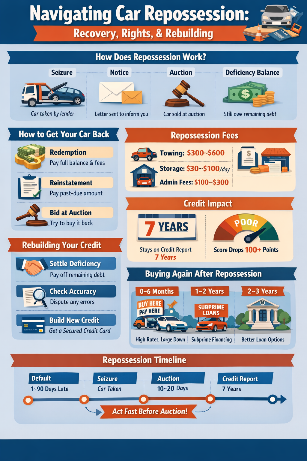 What Happens After Car Repossession Timeline Credit Impact And Next