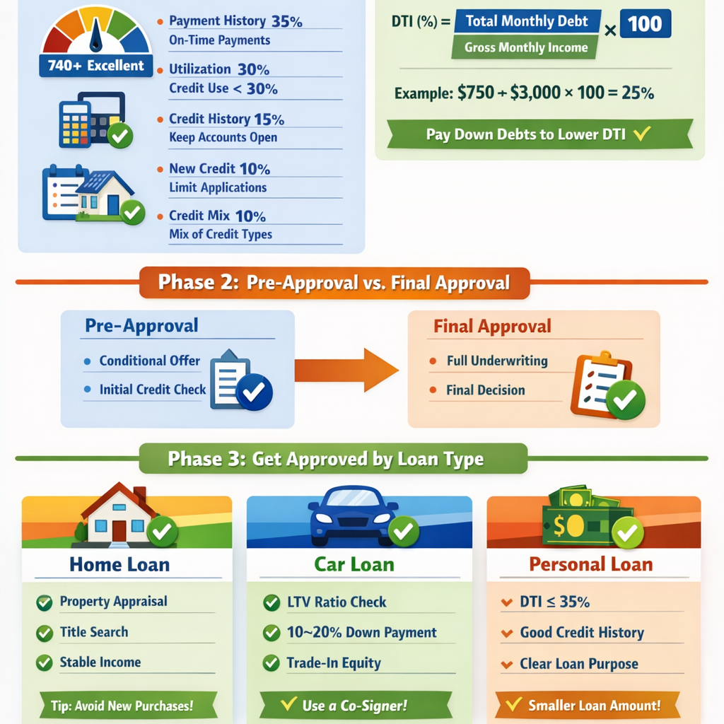 steps for How to Get Approved for a Loan 