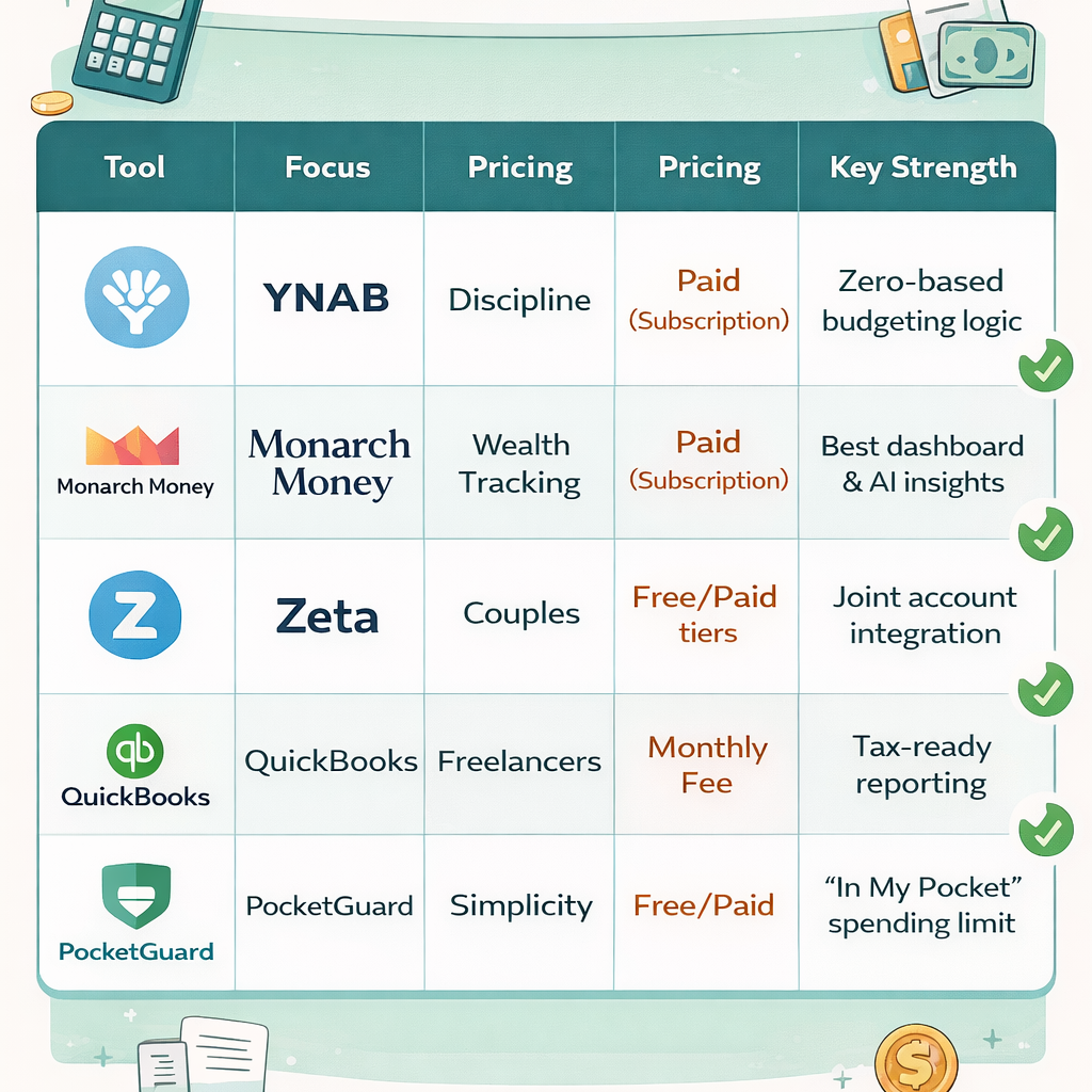 list of Best Budgeting Tools in 2026