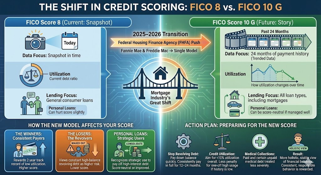 shift from fico score 8 to new fico score 10 g